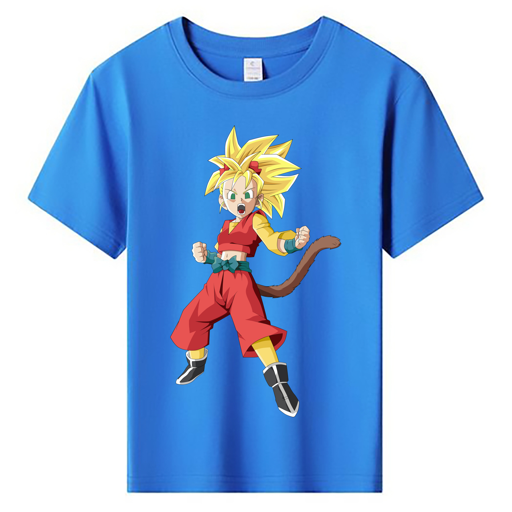 （画像用） ドラゴンボール カリフラ DRAGON BALL Caulifla 綿100％キッズTシャツ（フロントプリント）